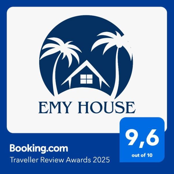Premio Booking.com Traveller Review Awards 2025 del EMY HOUSE con puntuación de 9,6 sobre 10