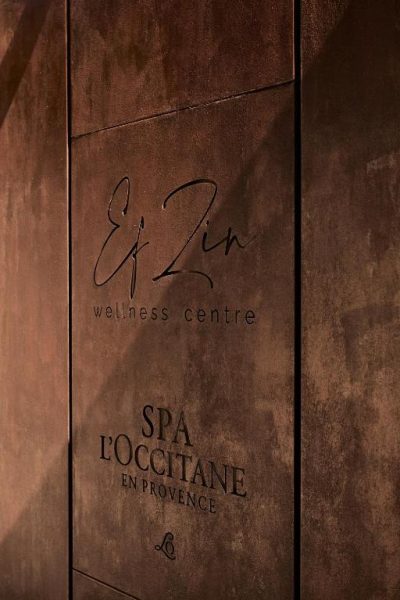 Entrada al Spa L'Occitane en Provence del Ef Zin Wellness Centre en Theros All Suite Hotel