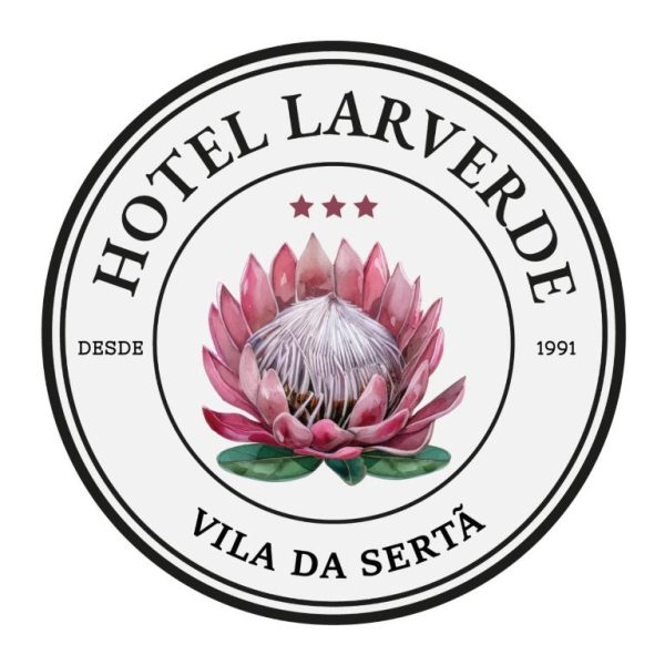 Logotipo oficial del Hotel Larverde tres estrellas en Vila da Sertã, Portugal, fundado en 1991
