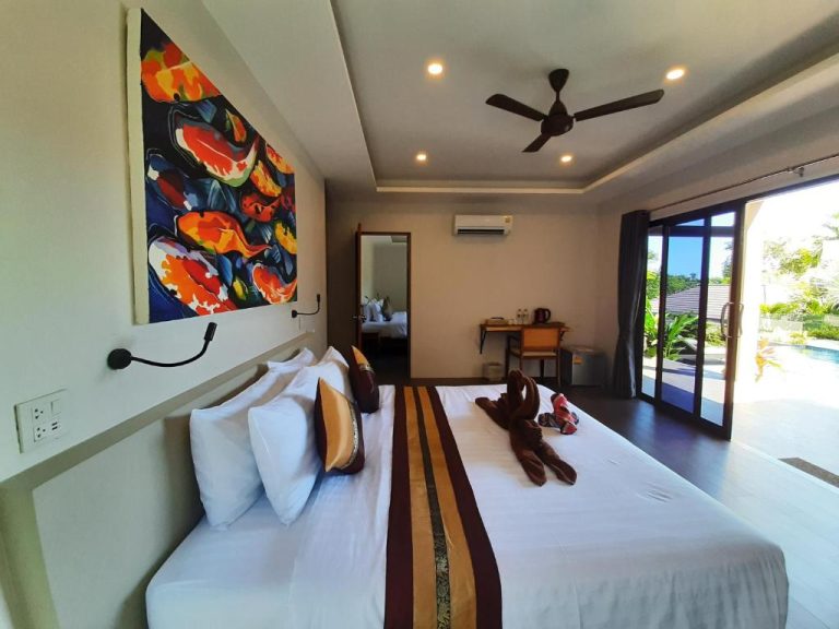 Habitación doble de lujo con acceso a piscina exterior en Baan Sawan Samui Resort, Tailandia