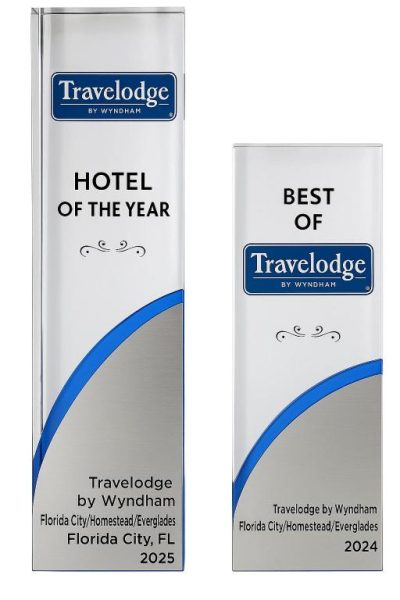 Premios Hotel del Año 2025 y Best of Travelodge 2024 del Travelodge by Wyndham Florida City Everglades