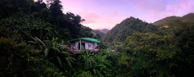 Cabaña rodeada de selva tropical con vistas a las montañas en Casa Grande Mountain Retreat Adults Only