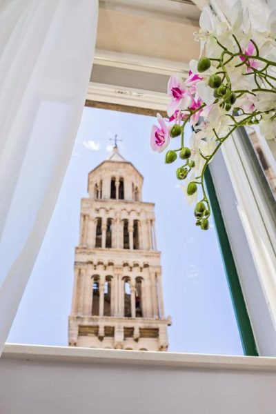 Vista desde la ventana del campanario de la Catedral de Split en Heritage Hotel Antique Split, Croacia