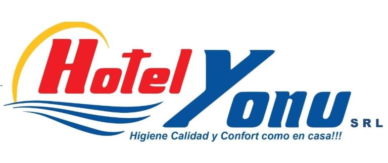 Logotipo oficial del Hotel Yonu SRL con eslogan Higiene Calidad y Confort como en casa