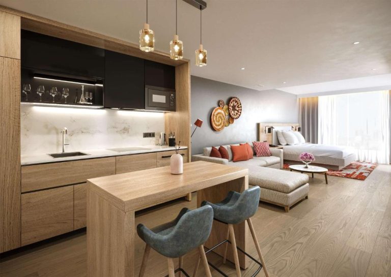 Suite con cocina equipada y salón integrado en el Hyatt House Nairobi Westlands