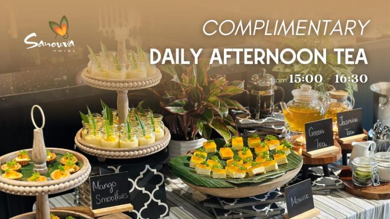 Té de tarde gratuito con smoothies de mango, mousse y tés en el Sanouva Da Nang Hotel de 15:00 a 16:30