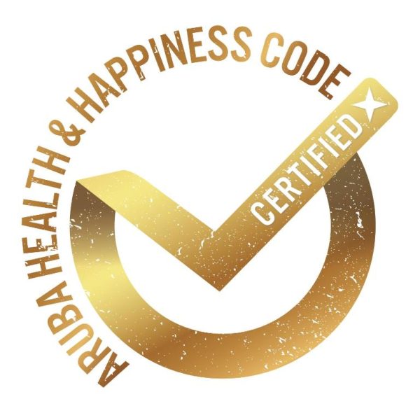 Certificado Aruba Health & Happiness Code del Wonders Boutique Hotel, garantía de seguridad y bienestar