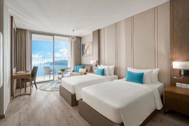 Habitación doble con vista al mar y balcón en Panorama Nha Trang Condotel by One