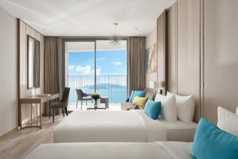 Habitación doble con vista al mar y balcón en Panorama Nha Trang Condotel by One