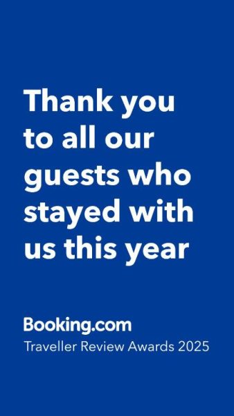 Premio Traveller Review Awards 2025 de Booking.com otorgado al Chez Maria Julia Boutique Hotel por sus huéspedes