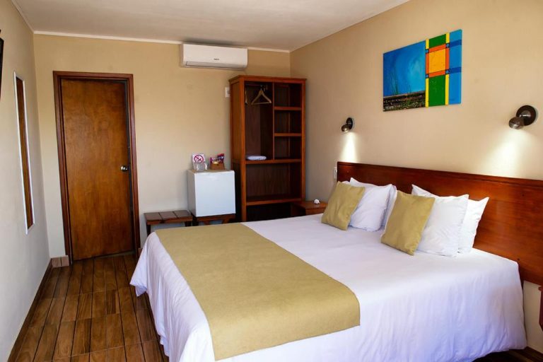 Habitación doble con cama king size y aire acondicionado en Hotel FK Paso de los Toros Boutique